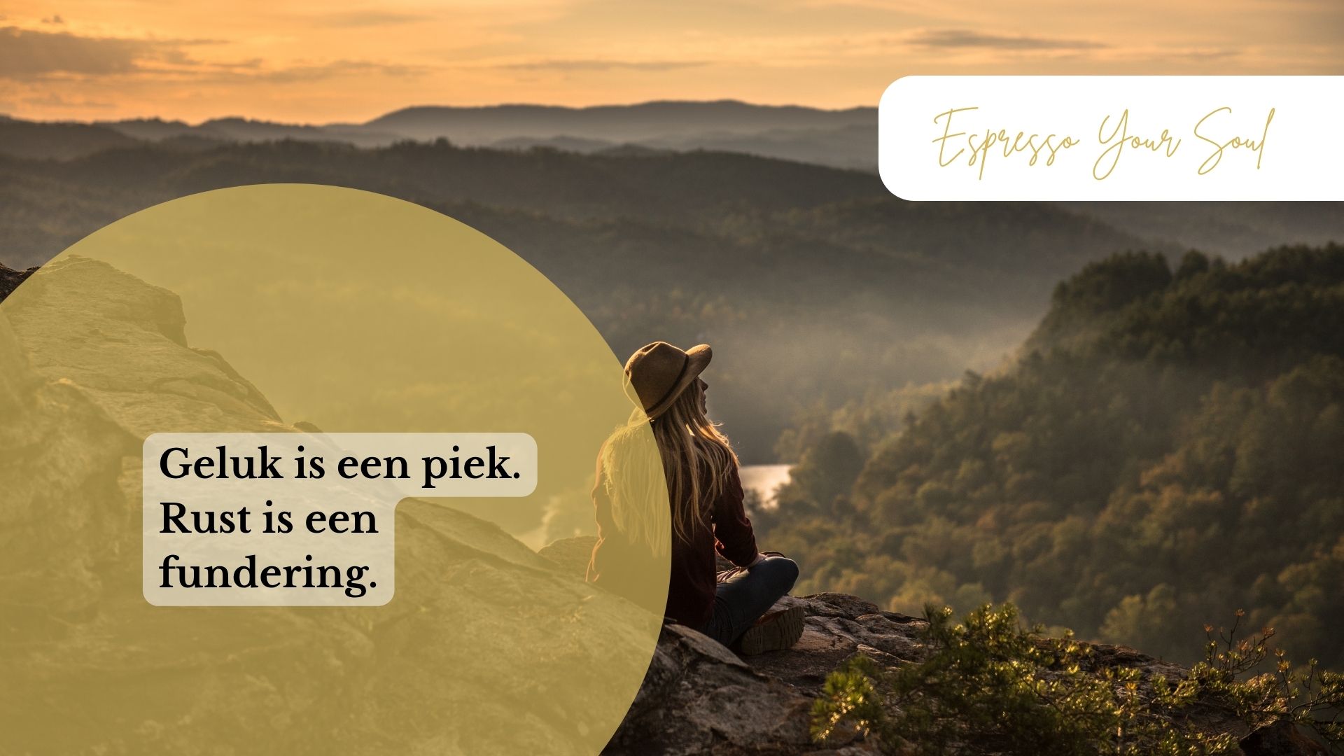 Stop met zoeken naar geluk.